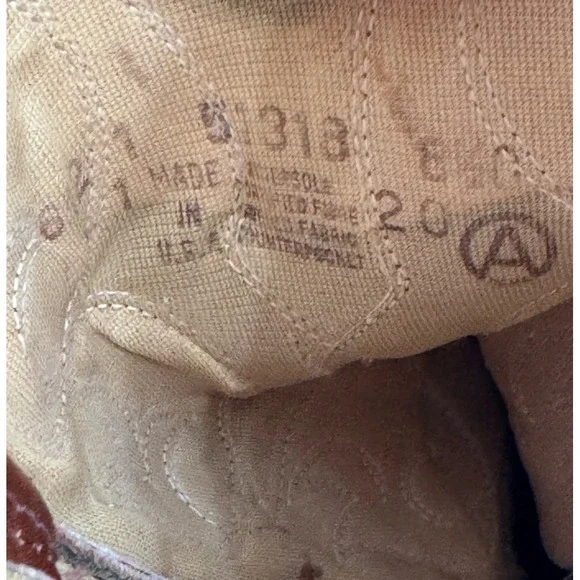 Vintage Acme Inlay Western Cowboy Boots Women USA Brown 8 1/2 C Rockabilly - Picture 8 of 9